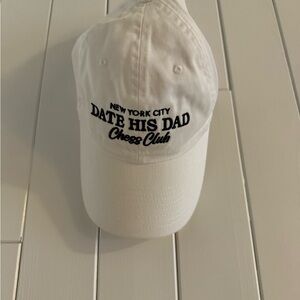 White Baseball Cap with Black Embroidery